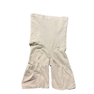Assets Red Hot Label by Spanx Beige High Waisted Mid Thigh Shaper Shorts Large
